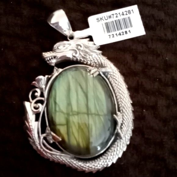 Bali Legacy Jewelry - BALI LEGACY MALAGASY LABRADORITE DRAGON PENDENT